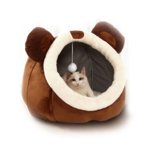 Cat Bed Cave with Soft Removable Pillow