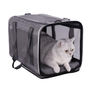 Easy-to-pack soft square pet bag