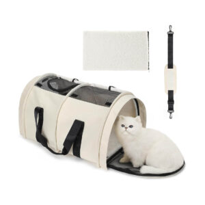 Removable Fleece Pad Top Mesh Window Pet Bag