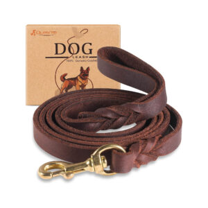 Soft yet strong leather dog leash