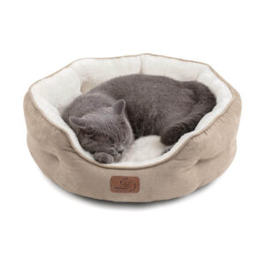 Round cat bed with non-slip bottom